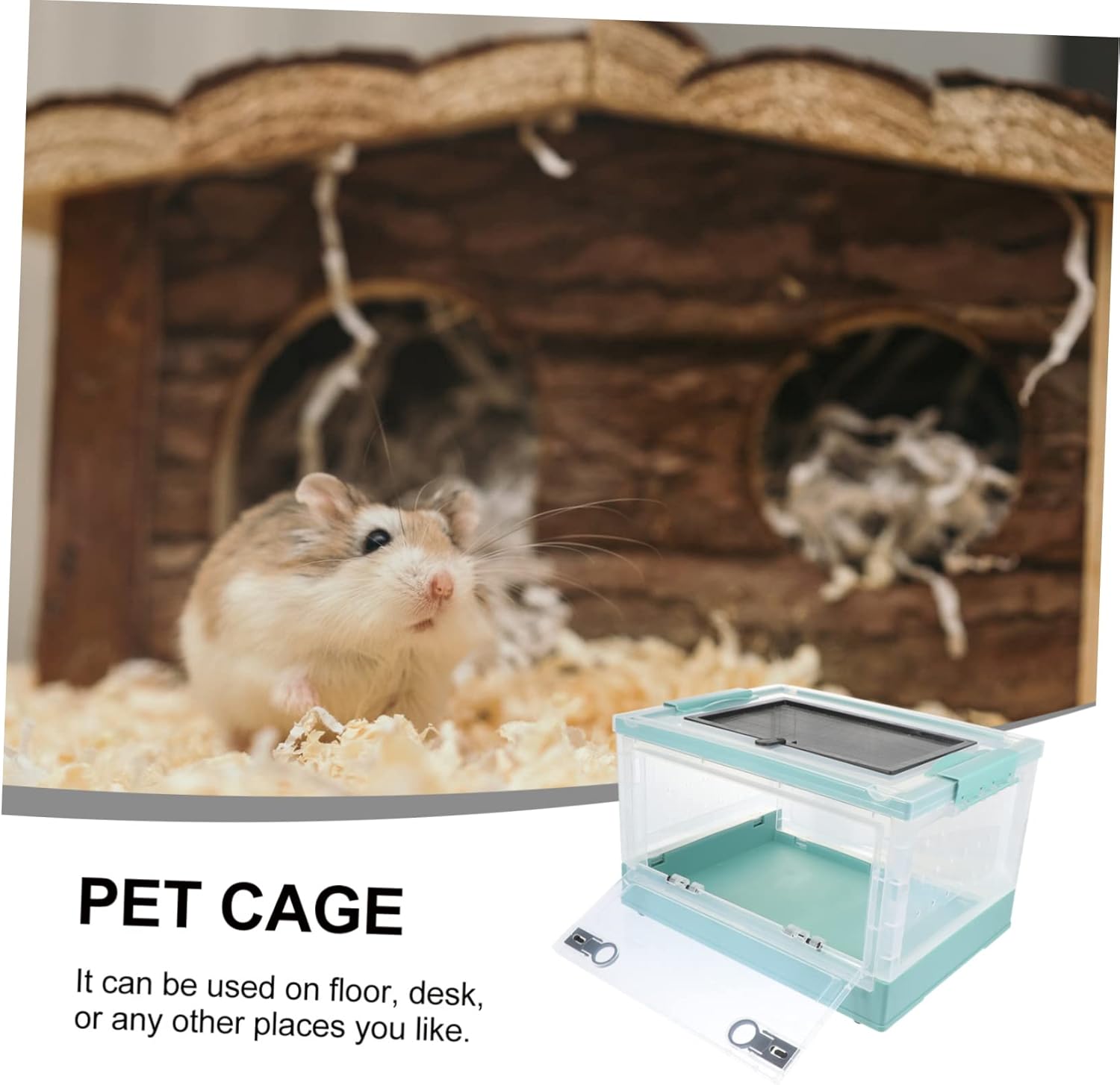 POPETPOP Breeding Box for Hamsters Insulated Pet Cage Plastic for Mice Small Animals
