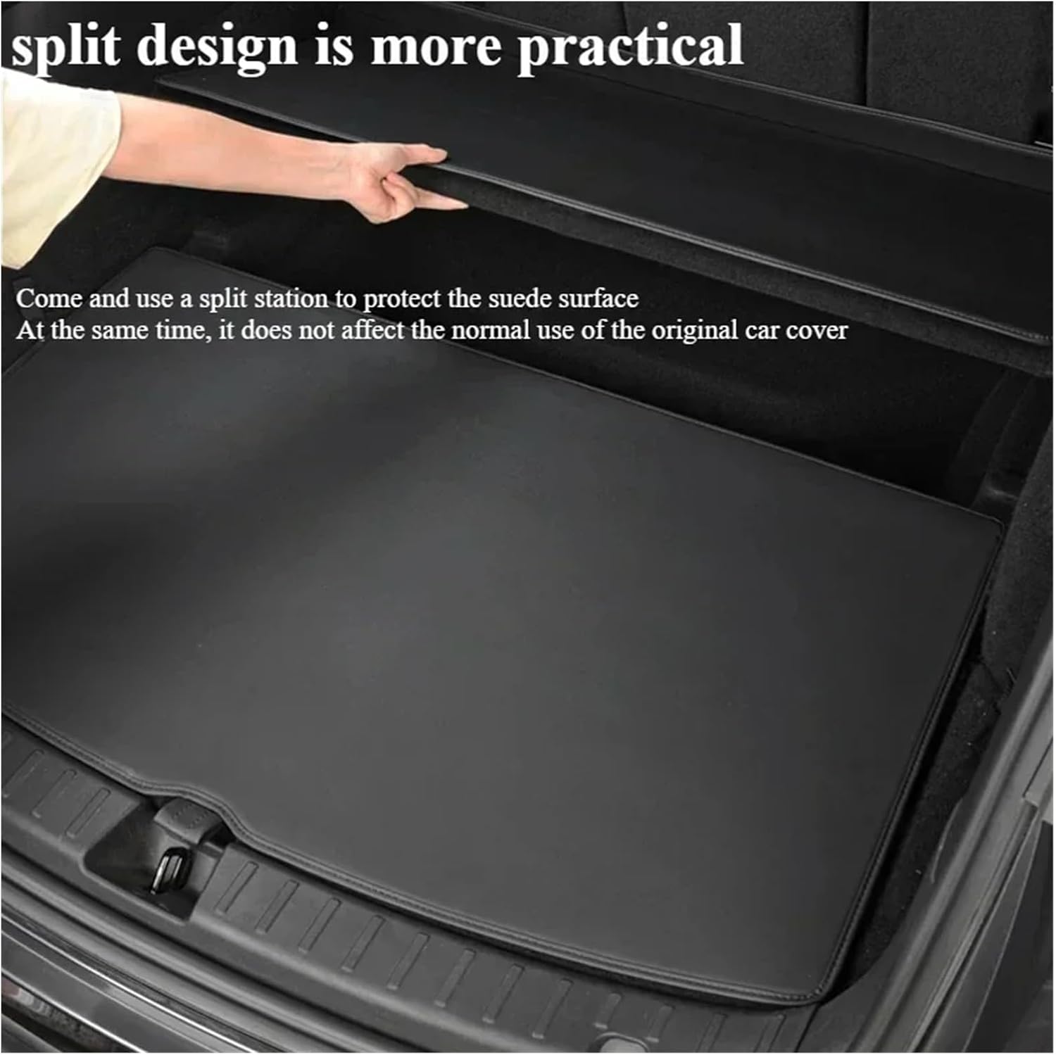 Rear Seat Back Protector Backrest Liner Pet Anti-Kick Pad Compatible for Tesla Model Y/Y Juniper 2025 3/3 Leather Trunk Mats(for My and New My)