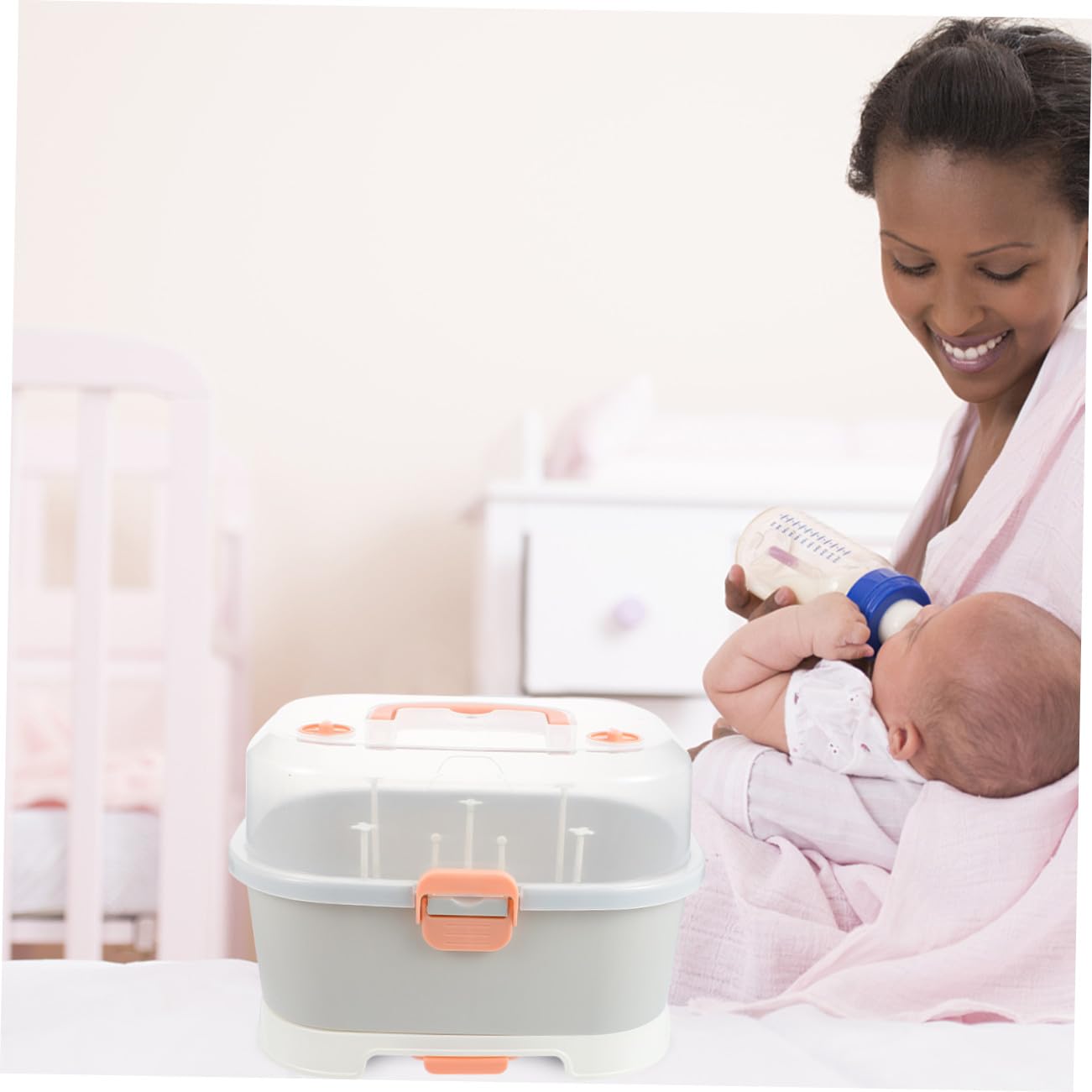 Toyvian Große Aufbewahrungsbox für Babyflaschen aus Pp, Tragbar | Reise und Outdoor Einsatz, Leichtes Format, Hält Utensilien Ordentlich