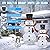 Lighted Snowman Family Outdoor Christmas Decoration, Set of 3 Collapsible Snowman Yard Lights, 270 LED White Pre-lit Snowman Lights for Indoor Outdoor Garden, Lawn, Patio Xmas Decor