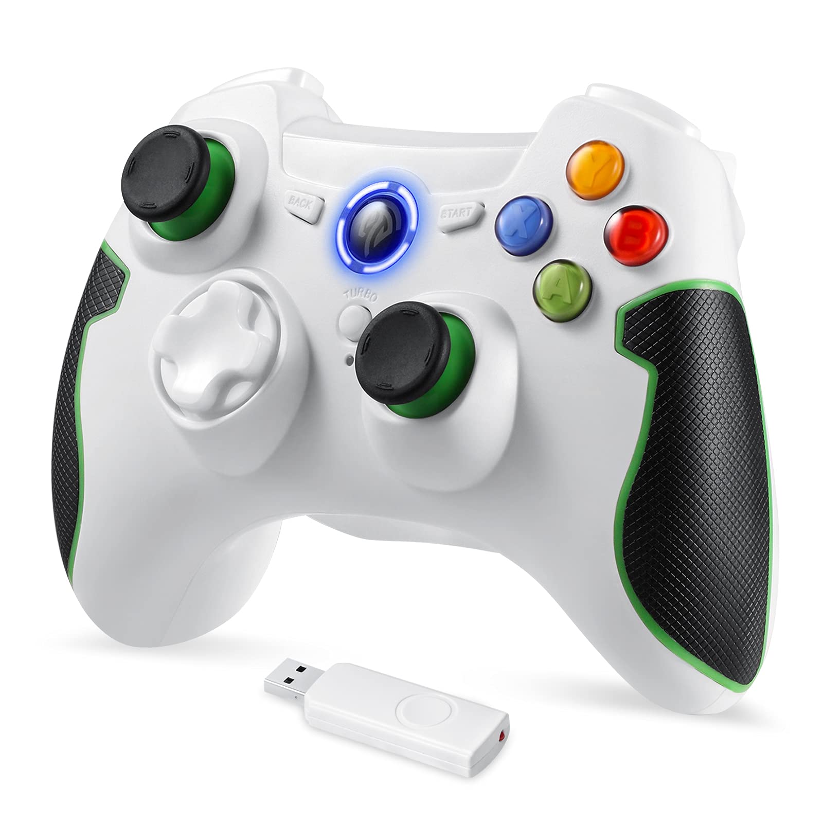 EasySMX Wired Gaming Controller,PC Game Controller Joystick with Dual-Vibration Turbo and Trigger Buttons for Windows PC/ PS3/ Android TV Box/Tesla(Black)