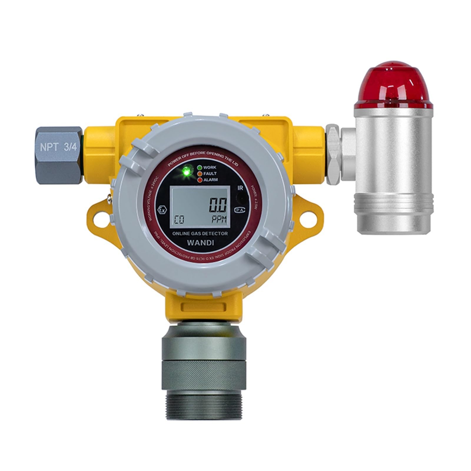 Stickstoffdioxid-Gaskonzentrationsdetektor, 24-Stunden-Echtzeitüberwachung, IP66-Schutz, hochpräzise Pump-Saug-Erkennung(Pump Suction can be Selected)