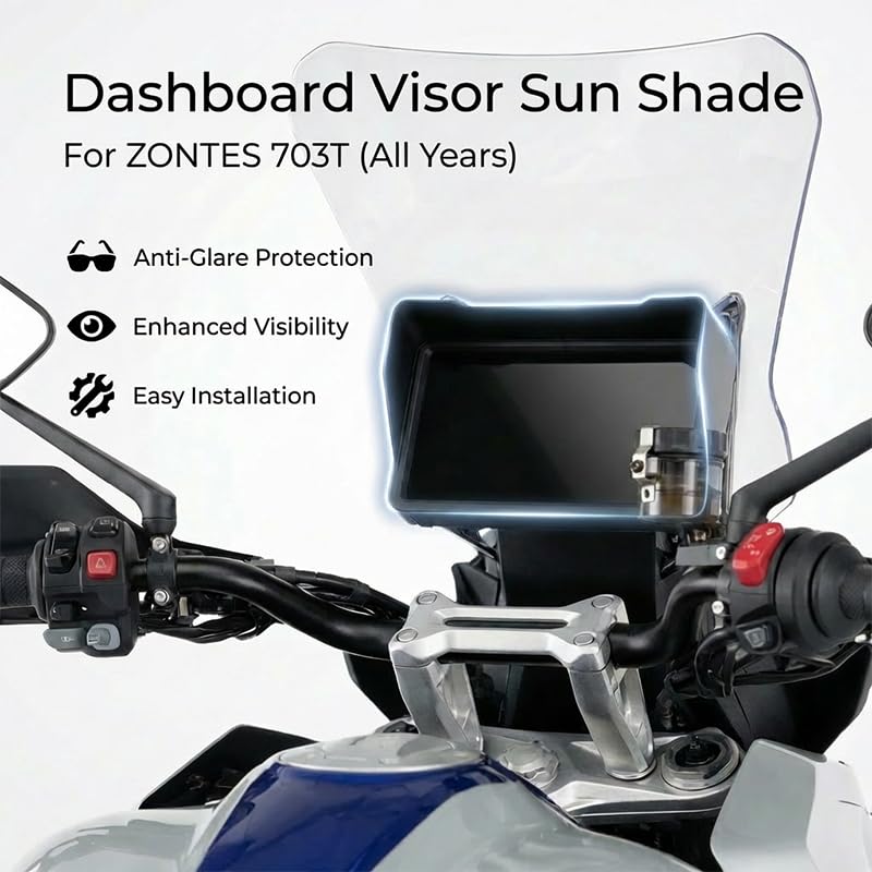 Adatto per ZONTES 703T Visiera di Sun Copertura Dello Schermo Dello Strumento Parasole Protezione 2026 Cruscotto parasole soffietto forcella(C)