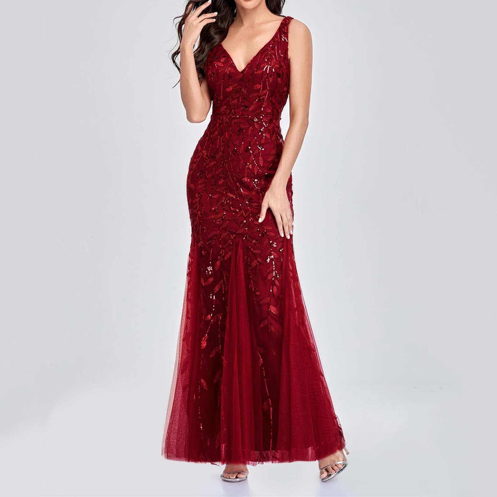 Abiti Donna Estivi Eleganti Ballo Abiti Lunghi Festa alla Moda Vestito da Sera Eleganti Cocktail Party Cerimonia Abito da Donna Sposa da Sera Vintage Vestito da Damigella