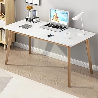 IOTXY Simple Wooden Writing Desk - Modern Minimalist Style PC Laptop Com...