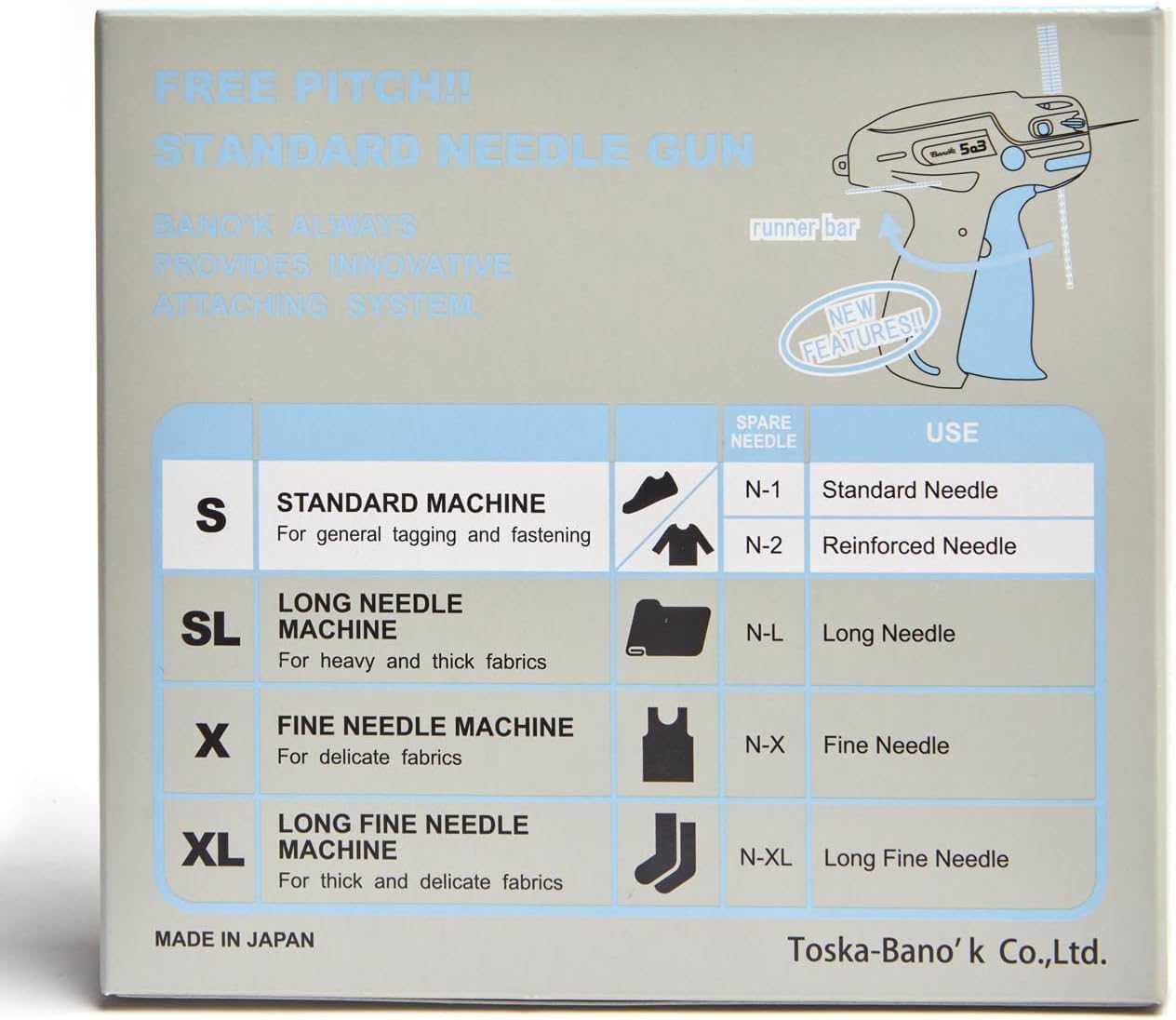 Generico Pistola Etichettatrice Banok 503/S standard - Per applicazione etichette tessuti (abbigliamento, stoffe, jeans, pelletteria etc) - Professionale - Facile utilizzo