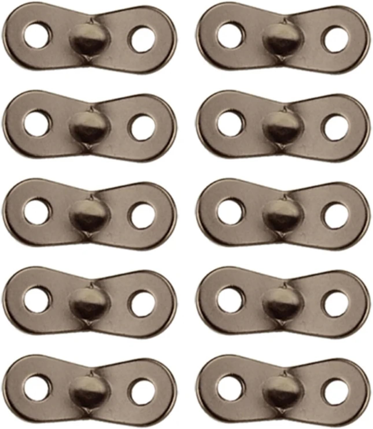 Guyline Tensioners 50pcs Aluminum Alloy Tent Rope Tensioners Non-Slip Cord Lock Buckles Dual Holes Wind Peanut Stopper Camping(Brown)