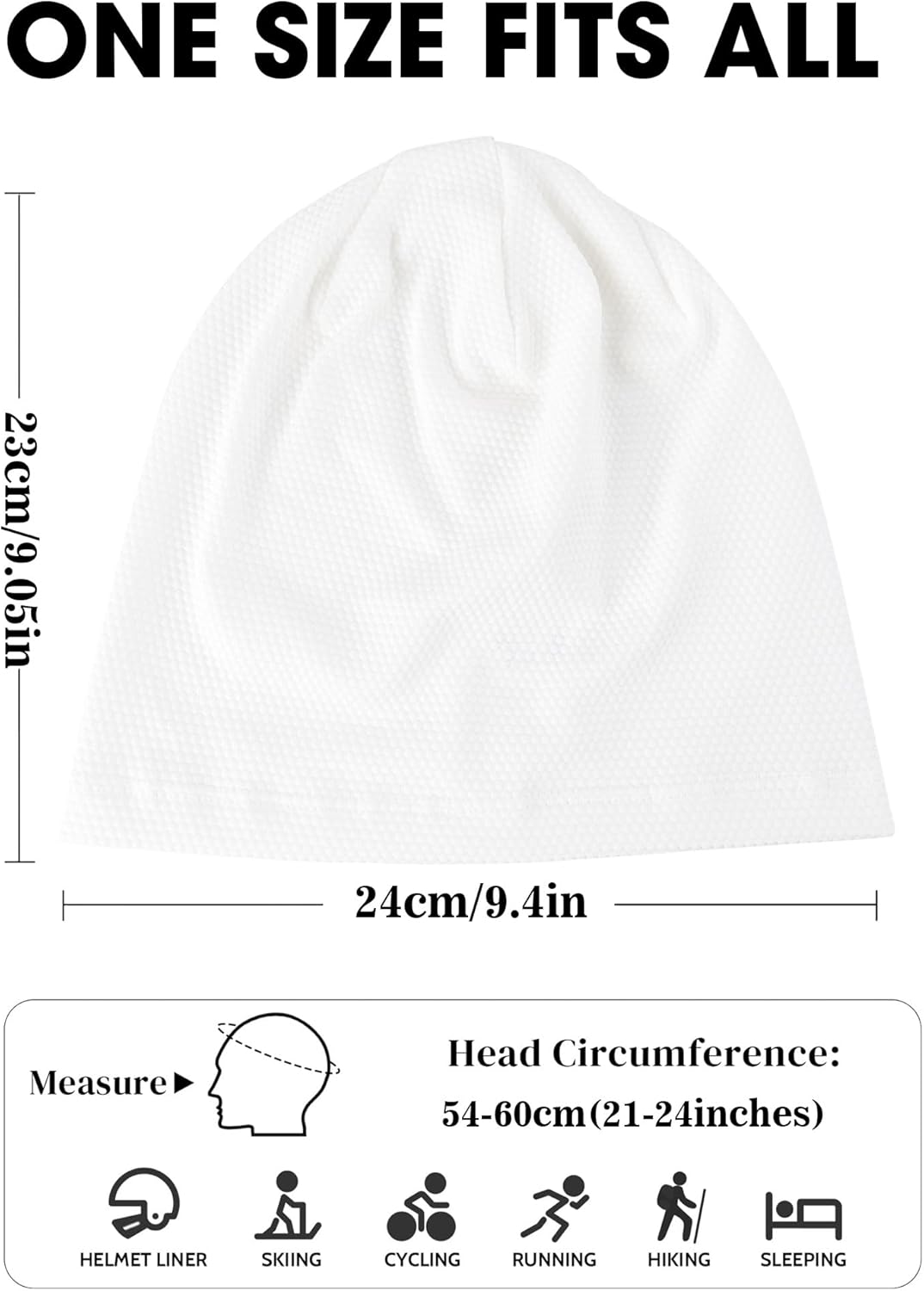 WTACTFUL 3-Pack Cooling Skull Caps for Men & Women - Breathable 3D Mesh Running Caps for Cycling, Gym & Summer & Winter - Image 9