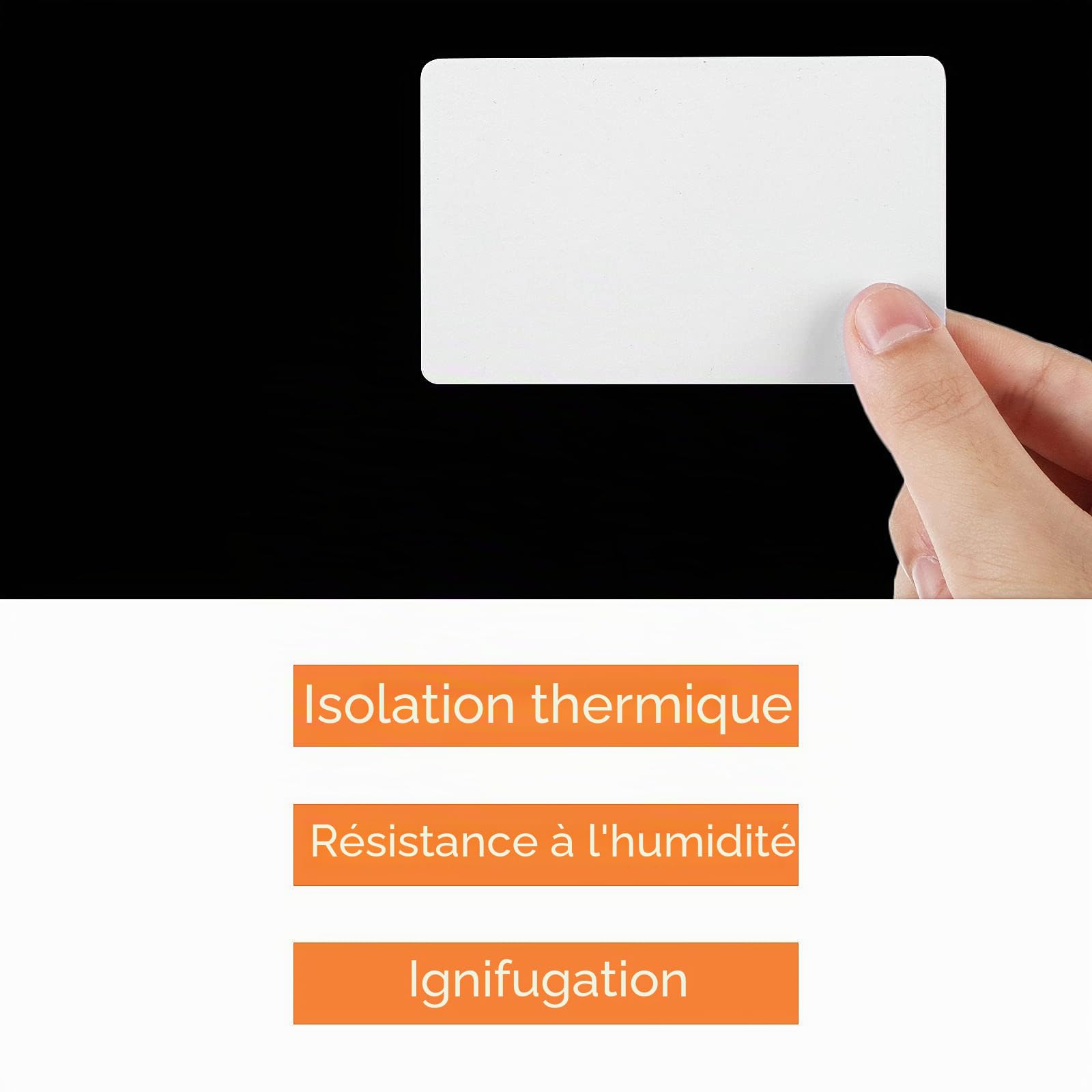Lot de 200 cartes PVC blanches vierges, cartes plastiques CR80, cartes d'identité professionnelle en plastique, compatibles pour imprimantes de cartes d'identité - 30 mil, 760 microns
