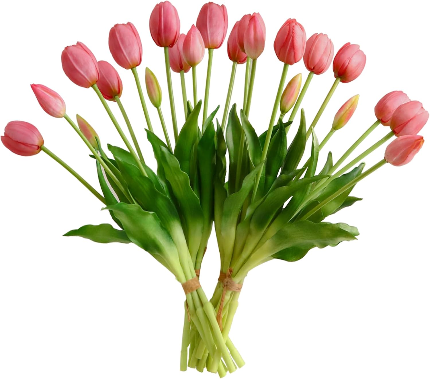 Artificial Flowers 20pcs Fake Tulips Real Touch, Faux Latex Tulips Flowers with Gift Box Soft Faux Tulips Bouquets Arrangements for Party Wedding Home Room Decoration(Light Purple)