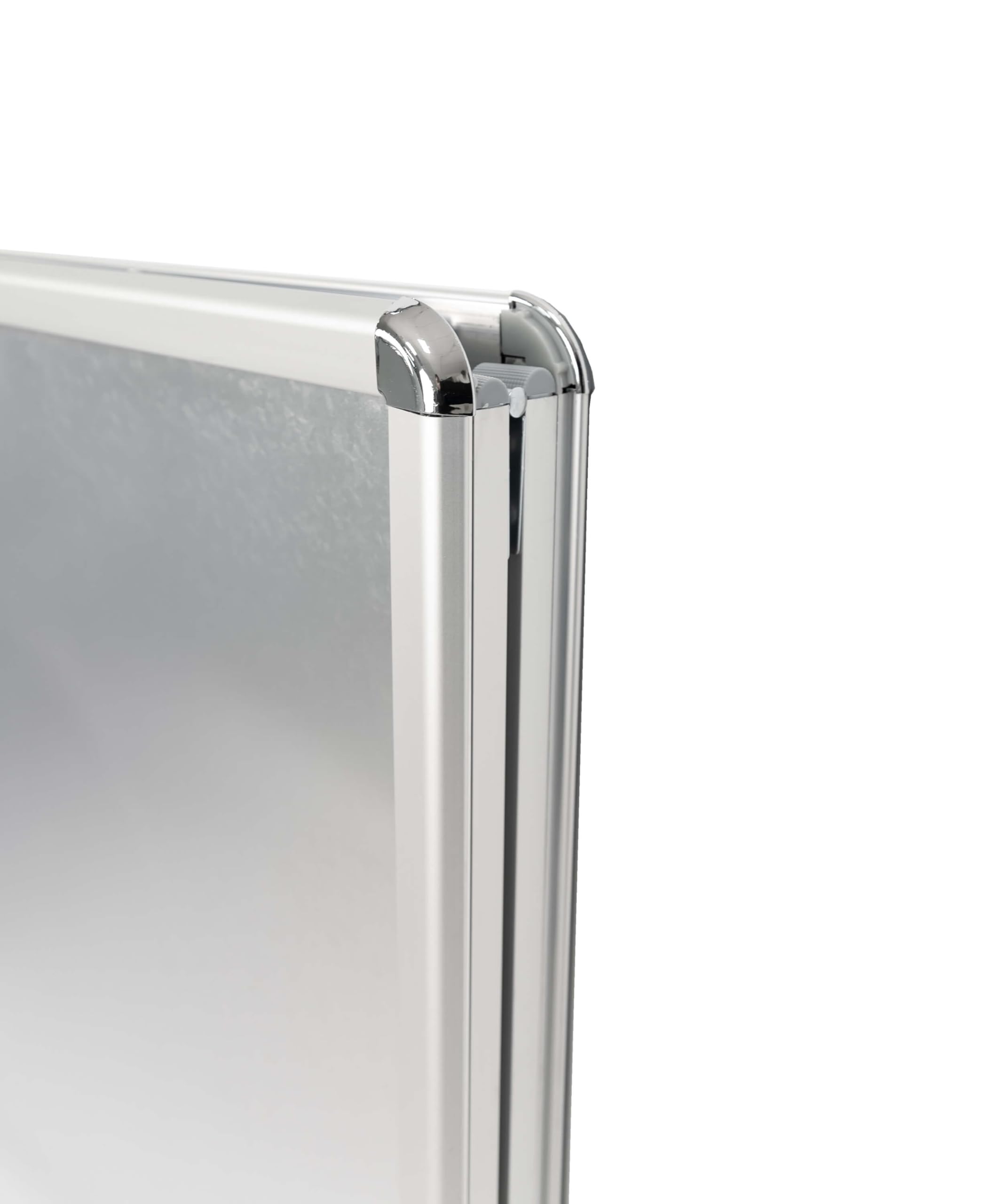 Kundenstopper Plakatständer klappbar Silber DIN-A1 | Werbeaufsteller Gehwegaufsteller Display mit 2-seitiger Präsentationsfläche für Innen und Außen, Klapp-Profile