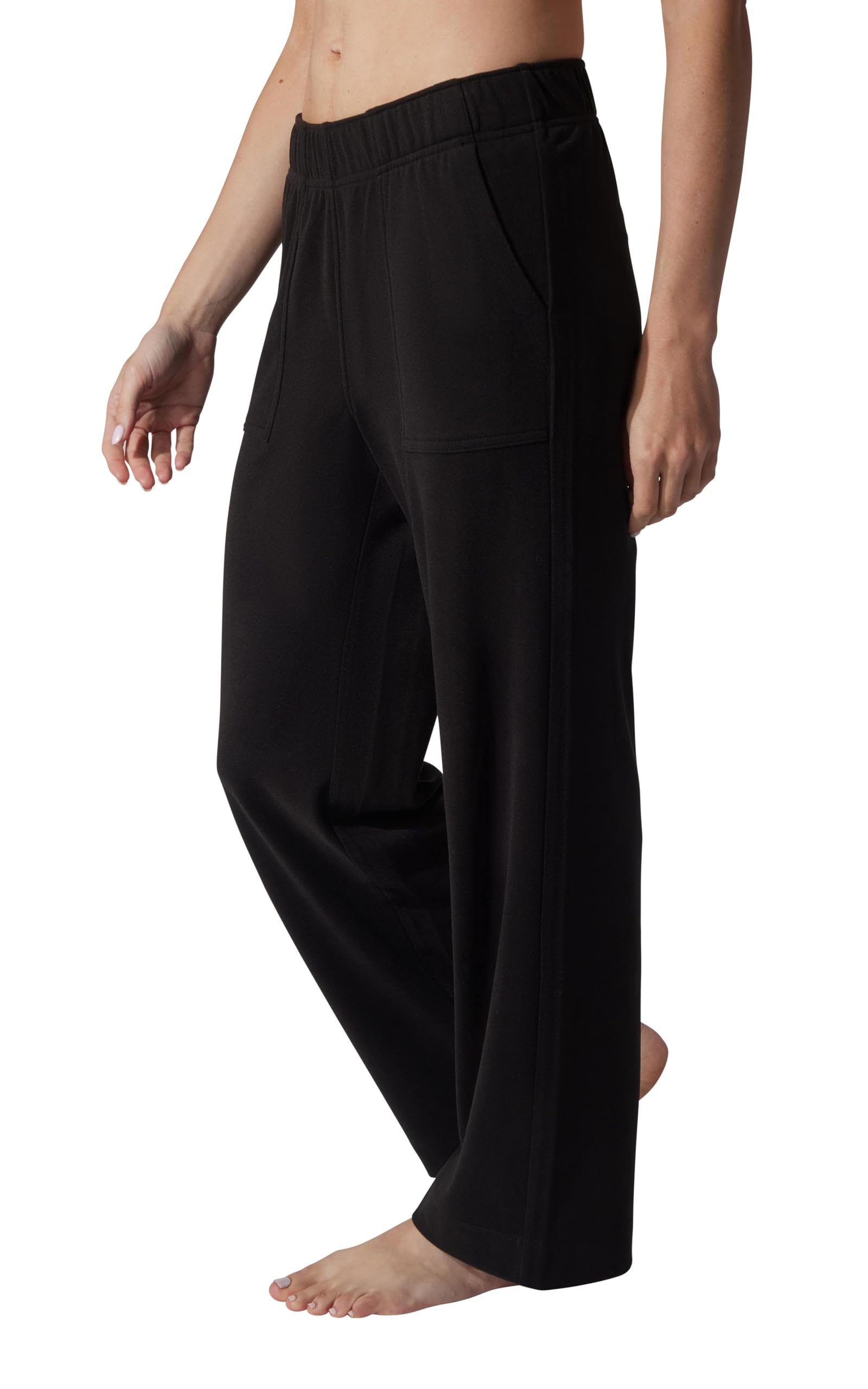 90 Degree By Reflex Marled Pique Daisy Wide Leg Pant with Side Pockets