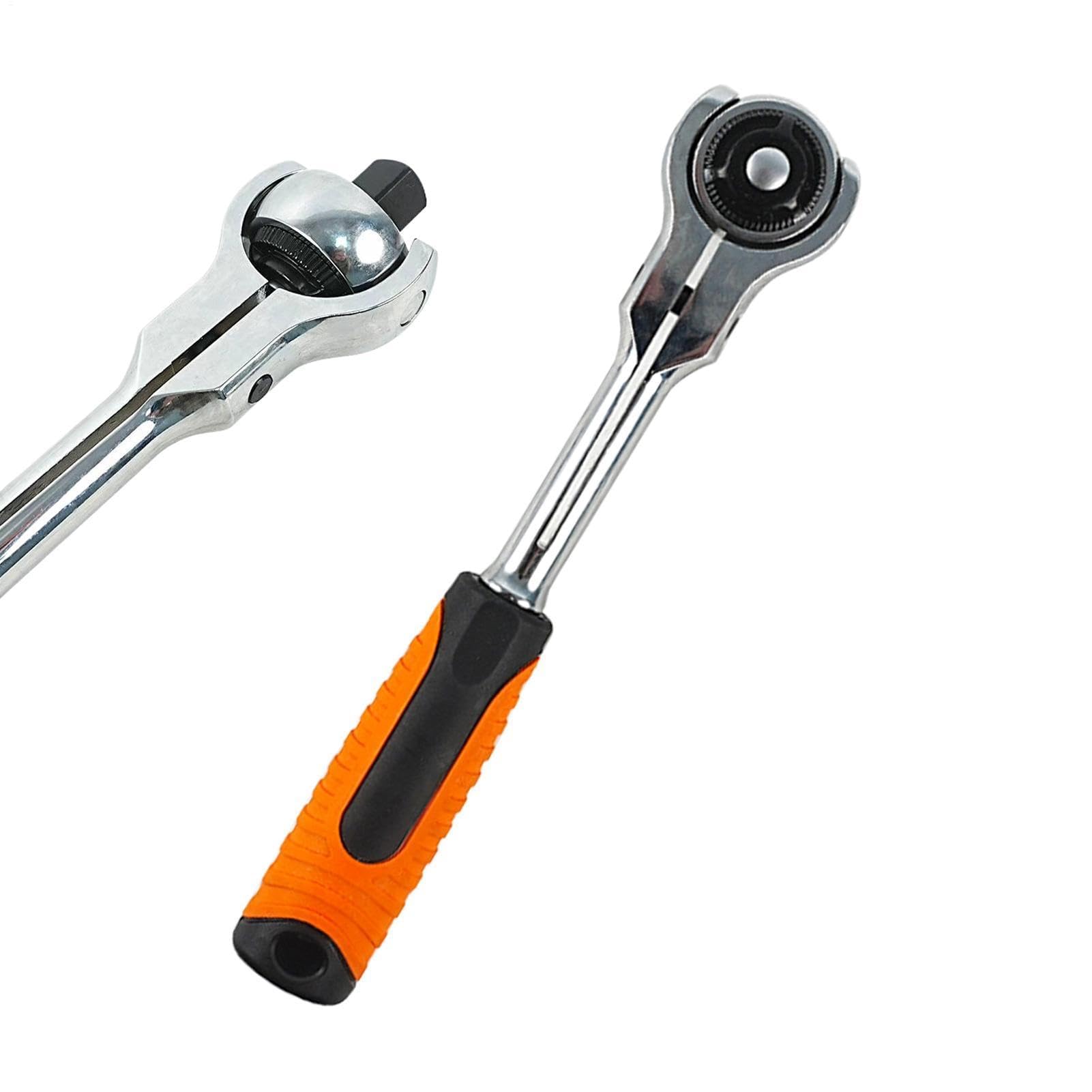 Herramienta de llave de carraca, cabezal giratorio de 72 dientes para reparación de automóviles, garaje, hogar, bicicleta, motocicleta y mantenimiento de automóviles