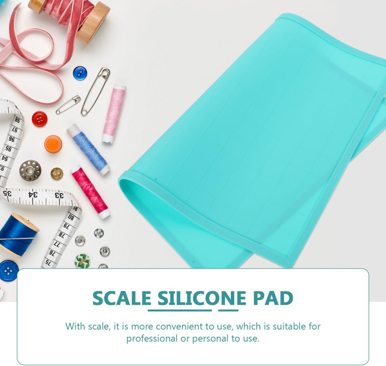 Green DIY Craft Mat Silicone Pad with Scale for Epoxy Projects