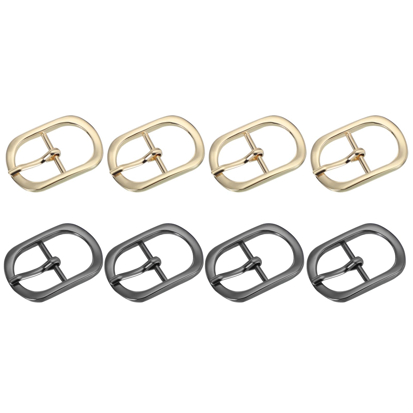 PATIKIL Single Prong Belt Buckle, Metal Roller Pin Buckle Oval Center Bar Buckles for Belt Purse Making Leather Hardware