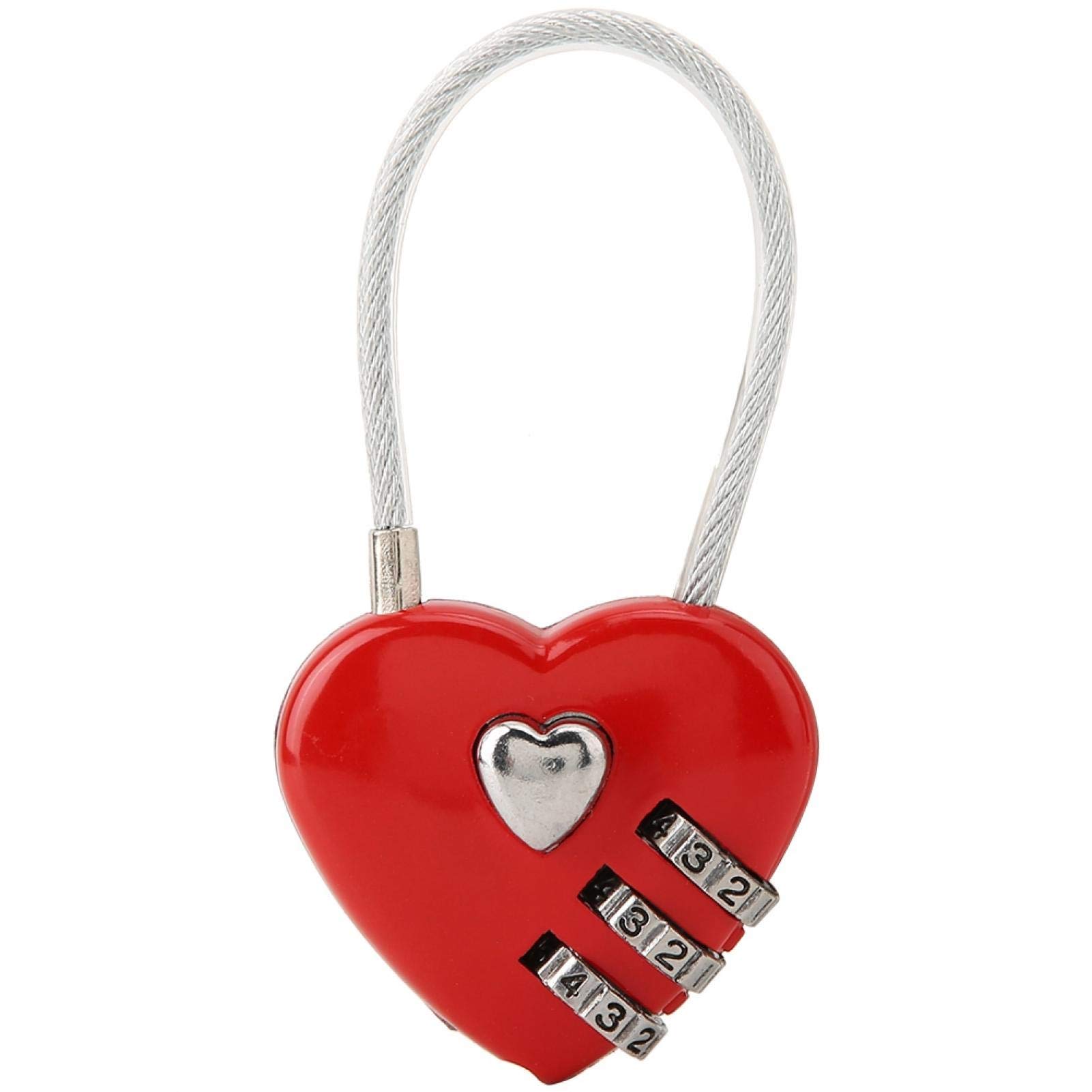 Heart Shape Code Lock Compact mini Size with 3 Digit Code