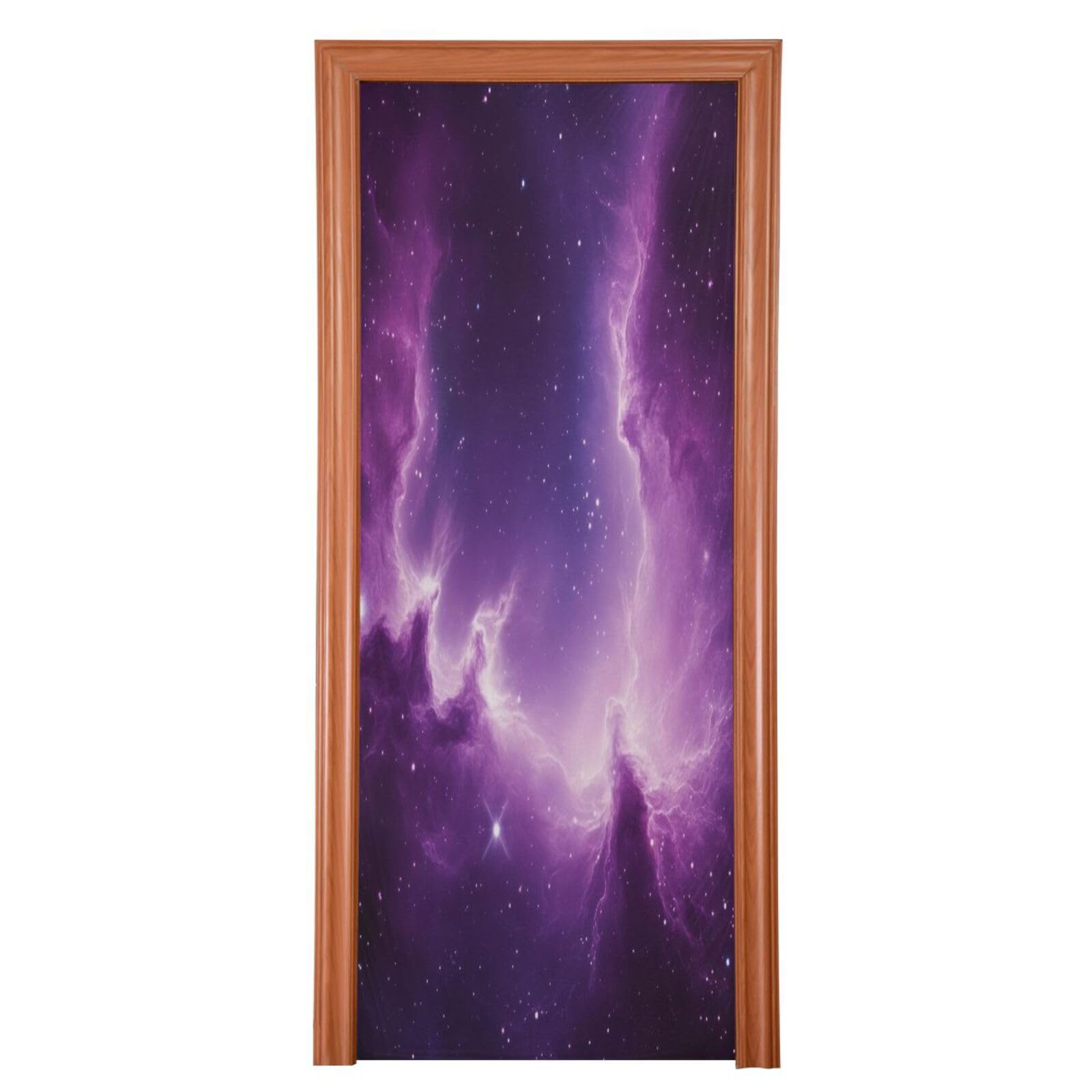 FLildon Purple Galaxy Door Cover Decoration, Party Accessory Porch Decor for Festive Ornament Room Door Covers 36 x 98 Inch
