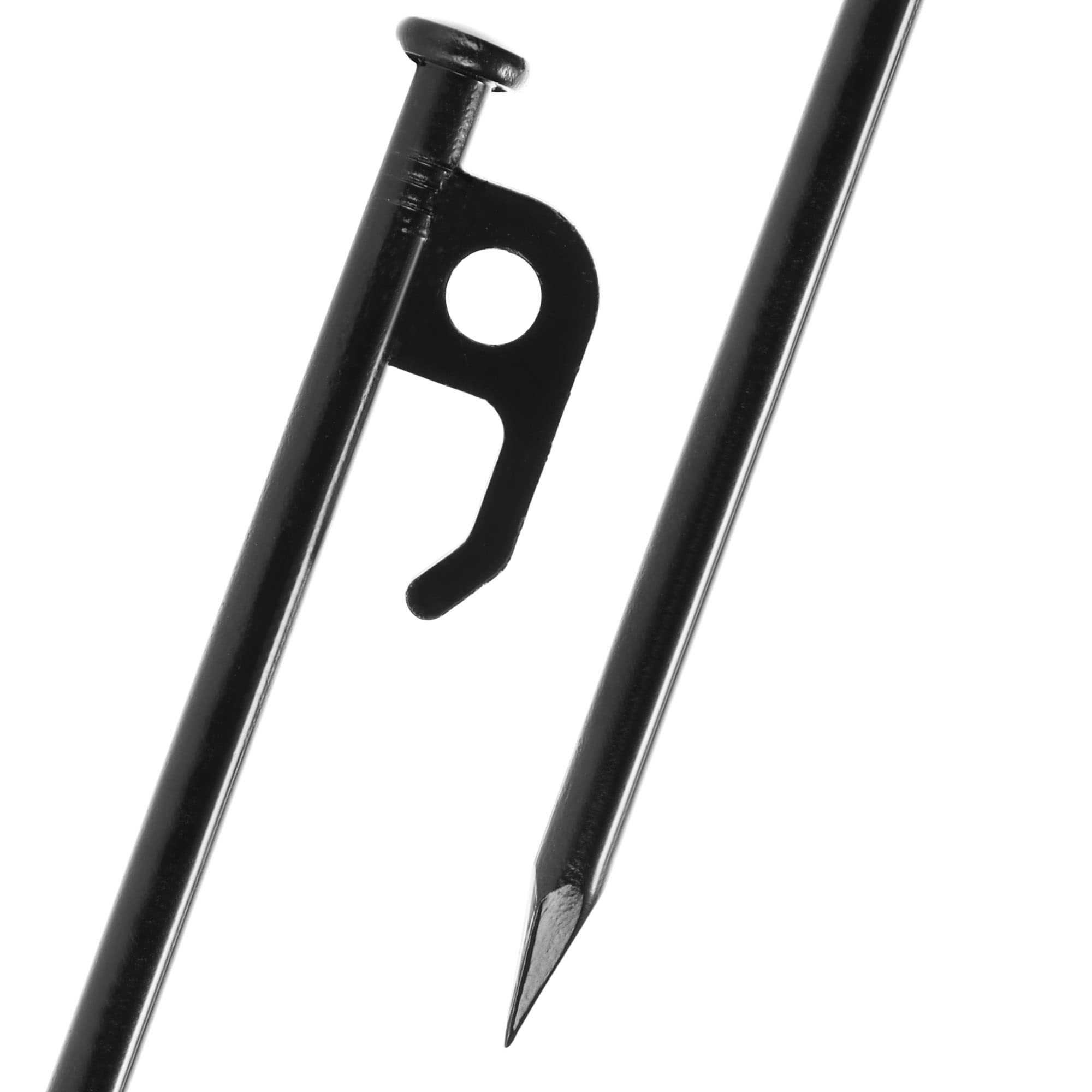COM-FOUR® 12x piquets de Tente en Acier - piquets Longs et Robustes pour Le Camping et l'extérieur - idéal pour Les sols normaux et durs - 20 cm