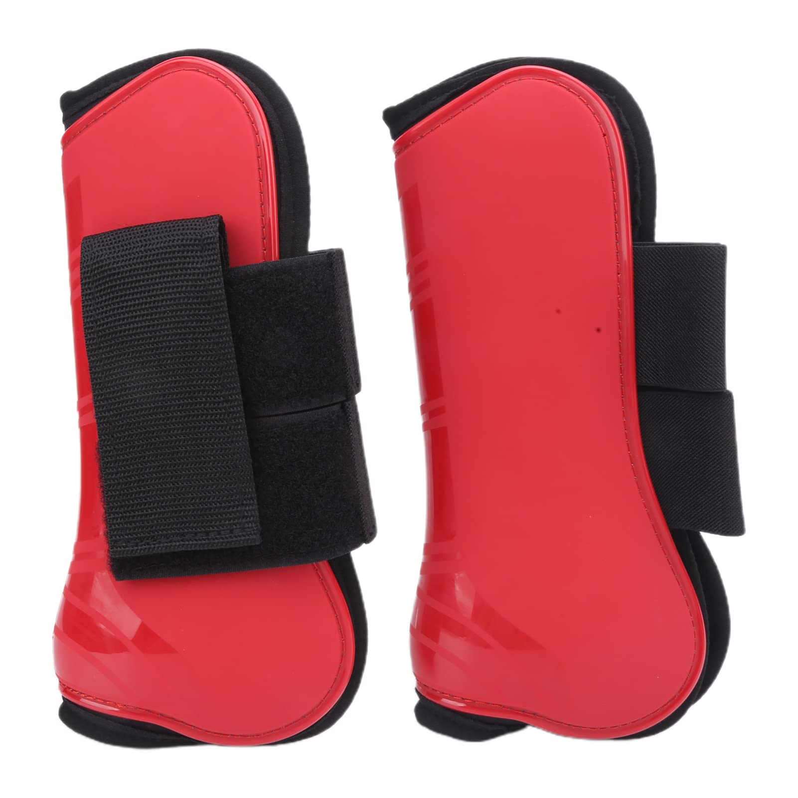 Paratendini per con Guscio Spesso in PU e Neoprene – Protezioni Sicure e Antiscivolo per Le Gambe per Saltare e Cavalcare – Rosso