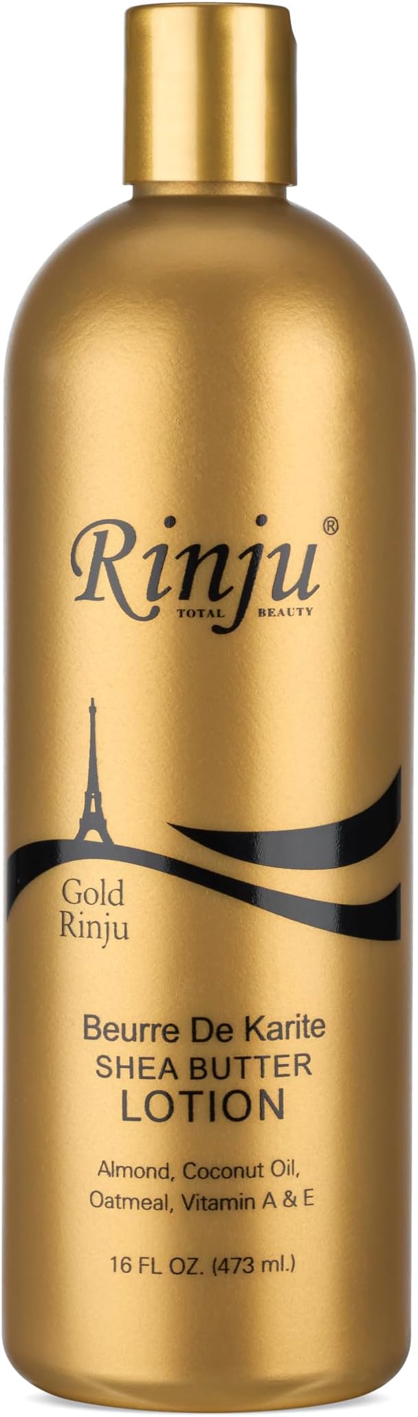 Gold Rinju Body & Hand Lotion - Non-Greasy Lotion for Women & Men - 16 oz Shea Butter Lotion for All Skin Type - Vitamin A & E Moisturizer - Skin Care Essentials