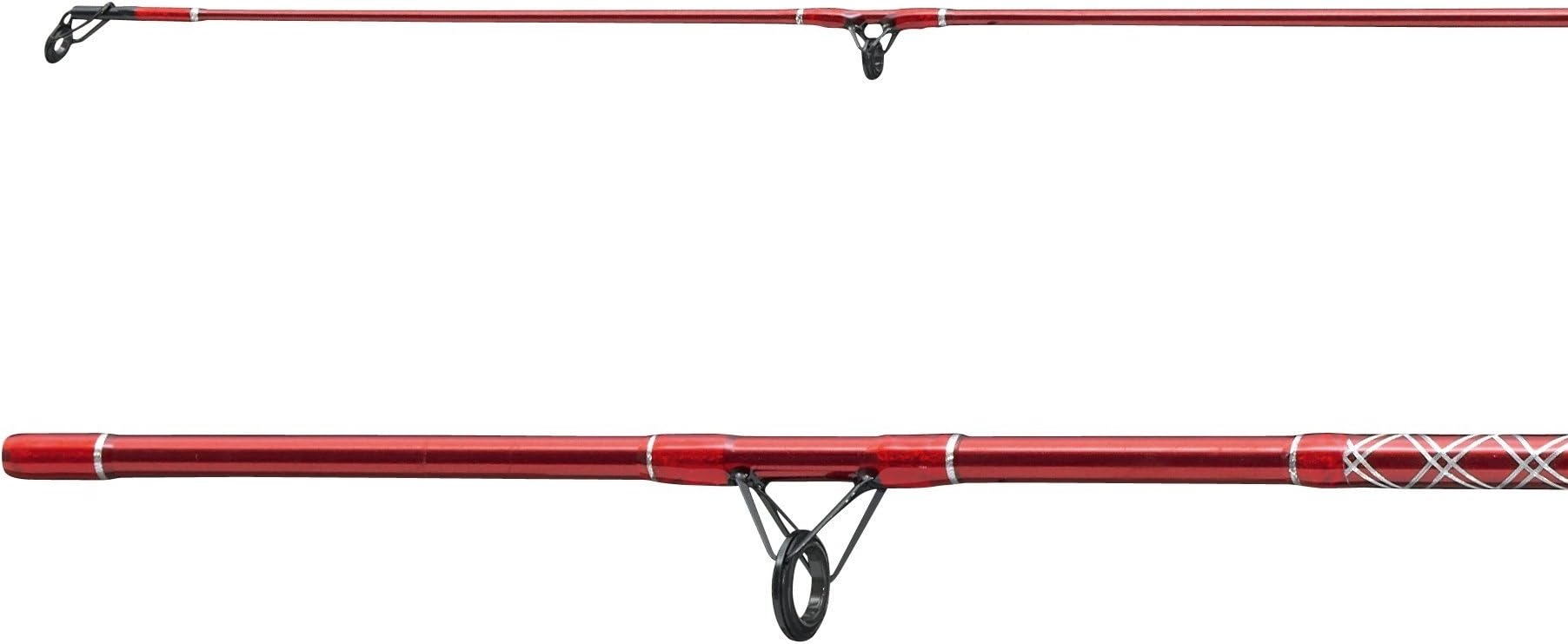 FLADEN 2.1 and 2.7m REDSTICK 2 Piece General Use Composite (Red and Pink) Allround Spinning Fishing Rod for Sea and Freshwater
