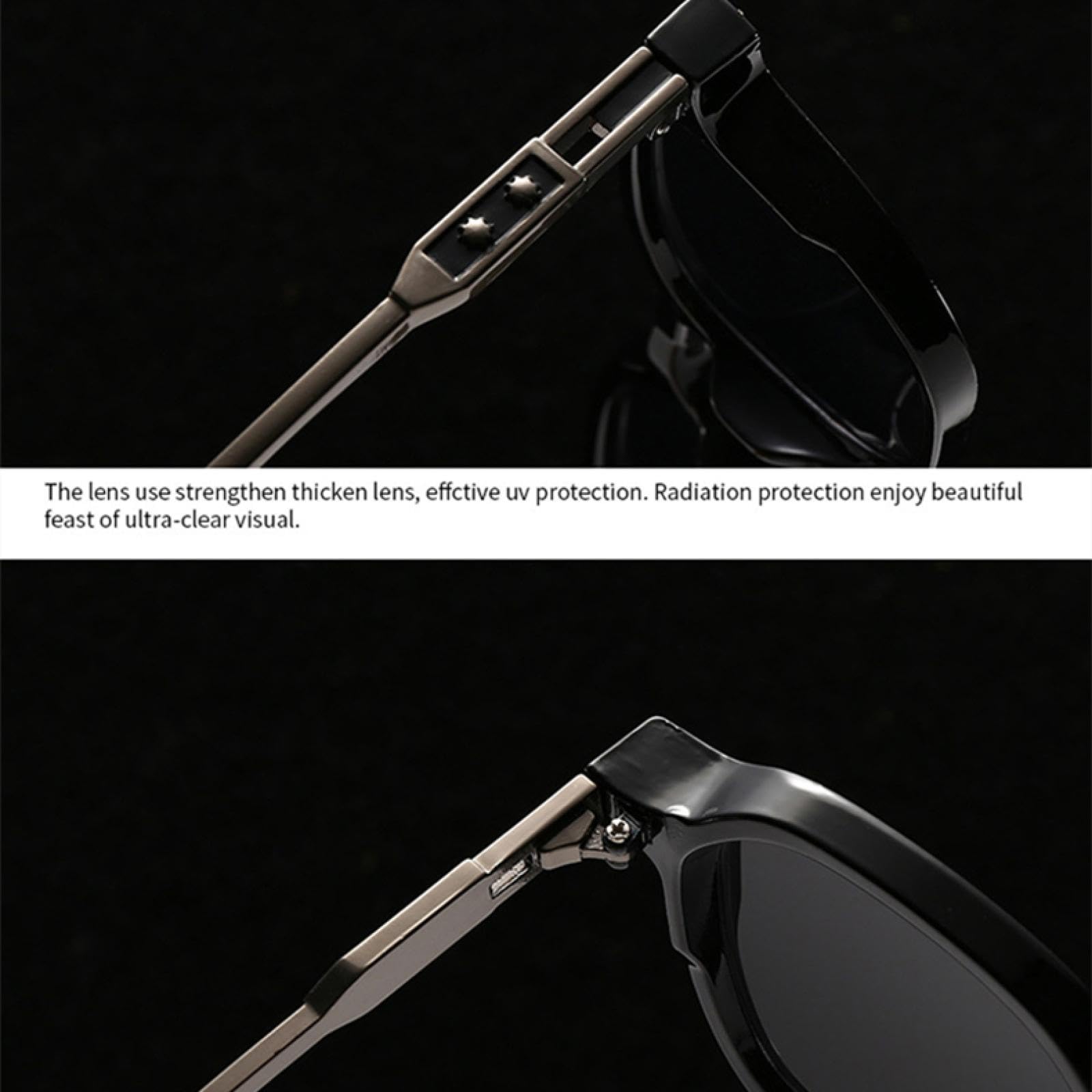 Gafas de sol para mujer y hombre, estilo retro, con degradado y remaches UV400.