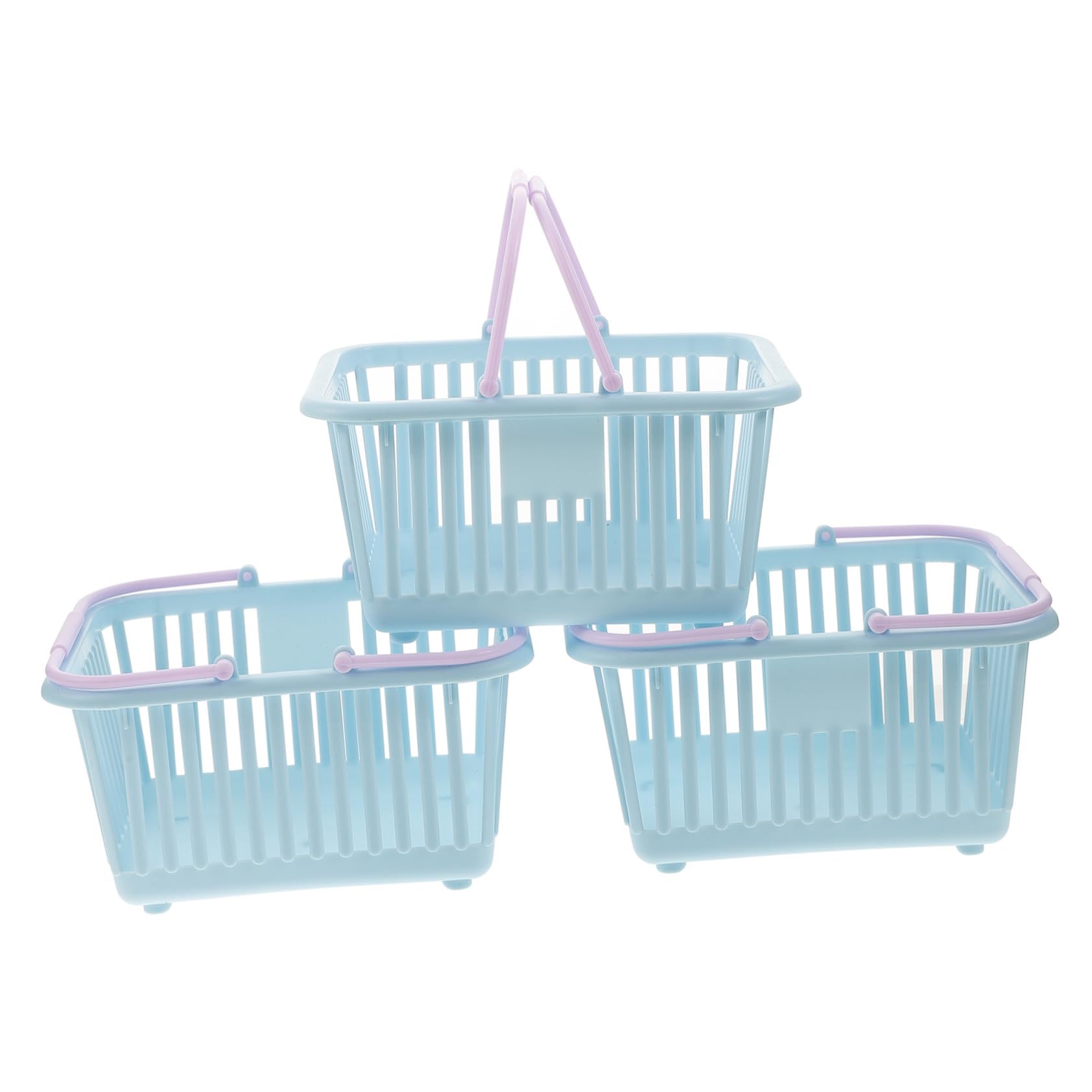 Cestas plásticas pequeñas para picnic camping y playa en azul
