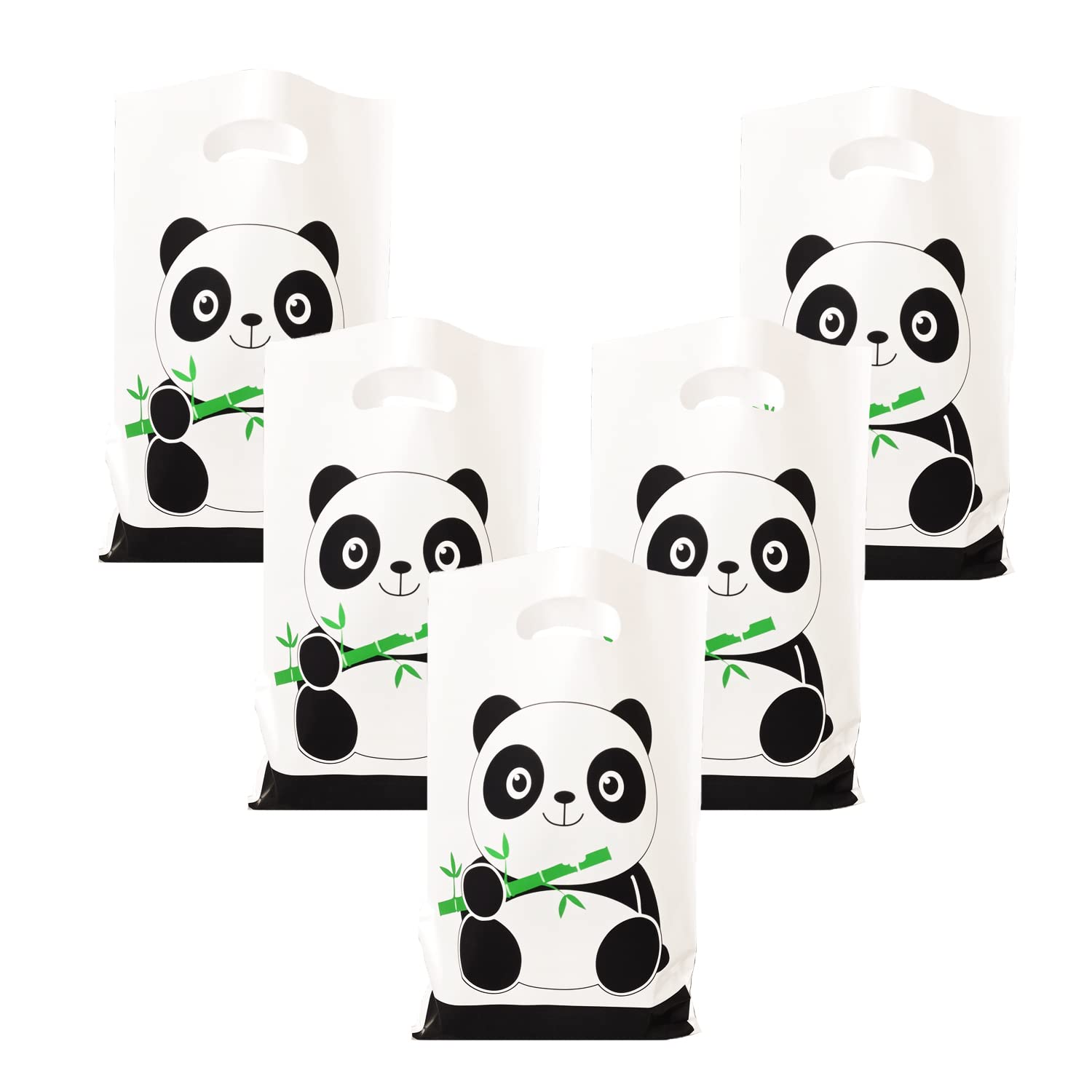 Oringaga 50 Panda Theme Plastic Bags Souvenir bags Party Supplies Decoration Suitable for Panda Theme Parties