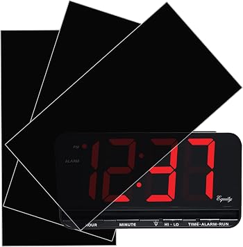 Light Dimming Sheets, Light Blocking LED Covers, Custom Size 3 Sheets Dimming Stickers Sheet for Alarm Clocks, Electronic Games, Cellphones, Appliance - Dimming 50%  80%, 3Sheets = 3 Uncut