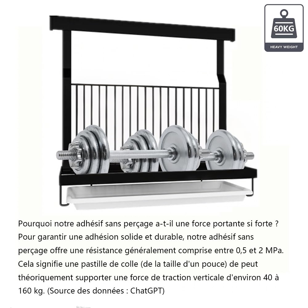 TentHome Égouttoir Vaisselle INOX Murale Pliable avec Bac d'égouttement Noir, Seche Vaisselle, Rangement Assiette Bol Sechoir Porte Support Ustensiles Cuisine Accessoires Mural en Acier Inoxydable