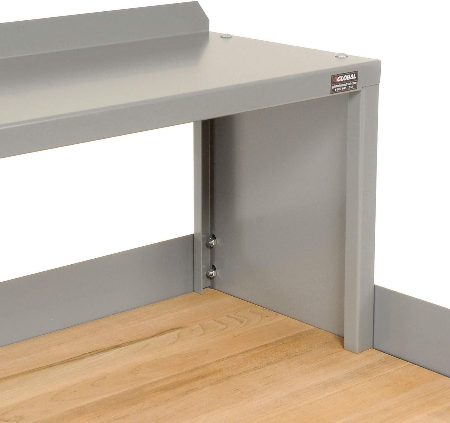 Exсluѕіvе Sресіаl Maple Butcher Block Square Edge Top Workbench with Drawer & Riser, 60W x 30D x 30 to 38H