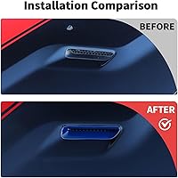 Vista 2 de JWWY para Challenger - Cubierta de salida de aire del aire acondicionado del capó para accesorios Dodge Challenger 2009-2014, ABS Azul（Frostbite） 2
