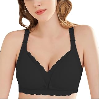 ELEG & STILANCE Women's Cotton Maternity Feeding Bra Lightly Padded Nursing Wirefree Yoga Front Open Bras Price In India