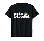 Code blooded. Python funny coder programmer retro joke T-Shirt