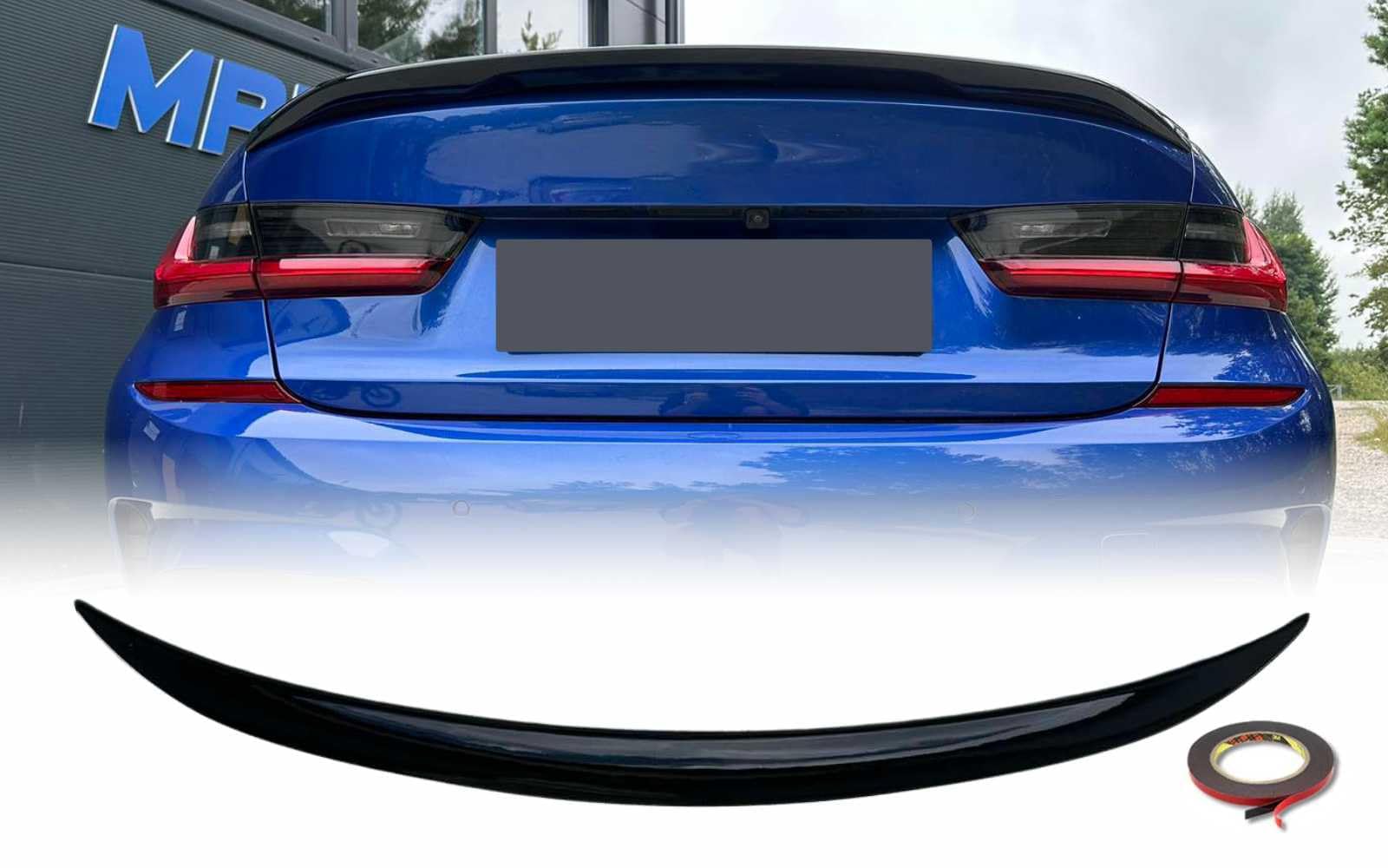 MpTuned BMW G20 M Performance Spoiler posteriore nero lucido per serie 3 2019-2023 berlina 318i 320i 330i 340i m340i 318d 320d 330d 340d m340d