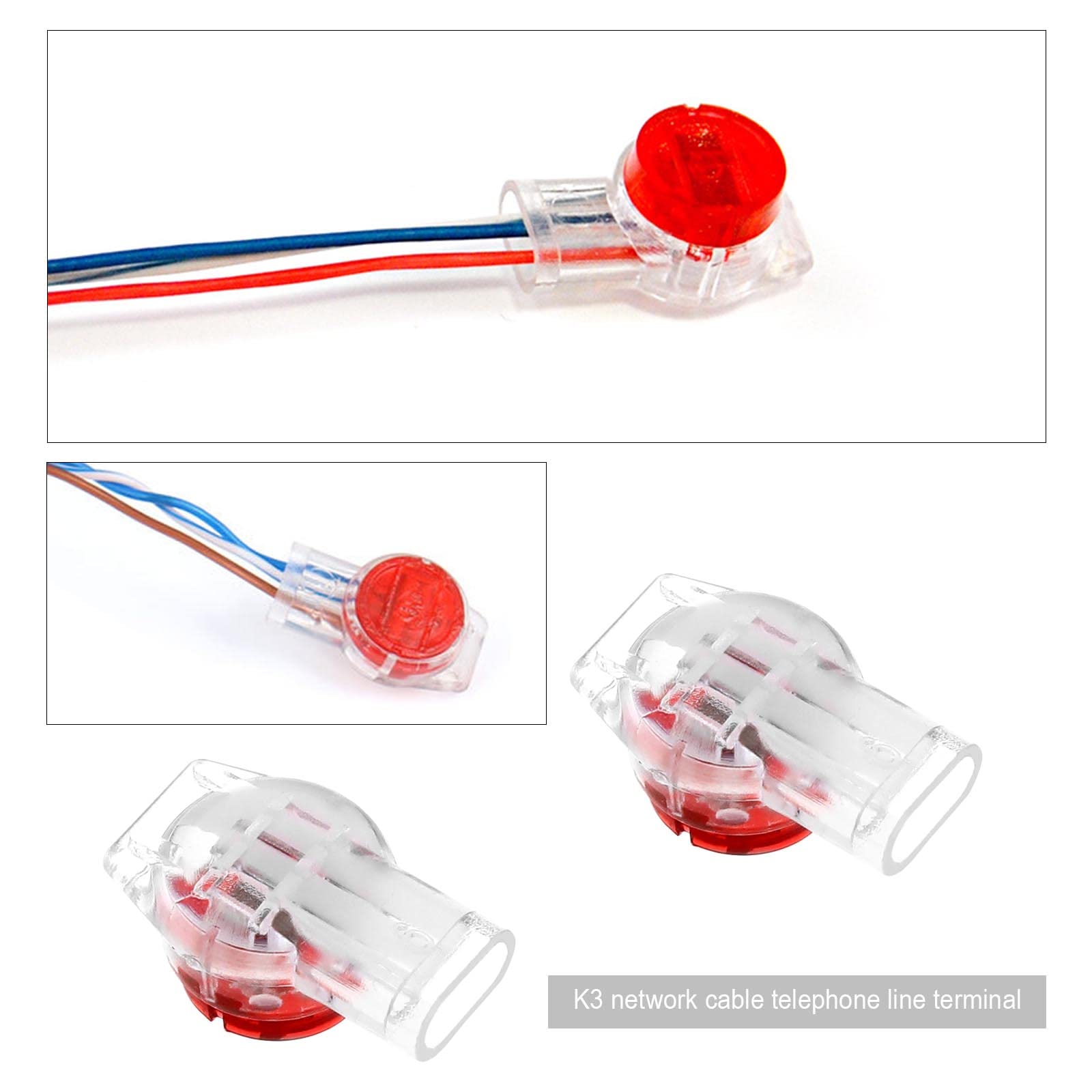 Data Wire Butt Splices 50-Pack UY Connectors With Waterproof Gel - K3  Telephone Cable Splice Connectors For Data Wires Waterproof Gel-filled  Splices, image size:1600x1600