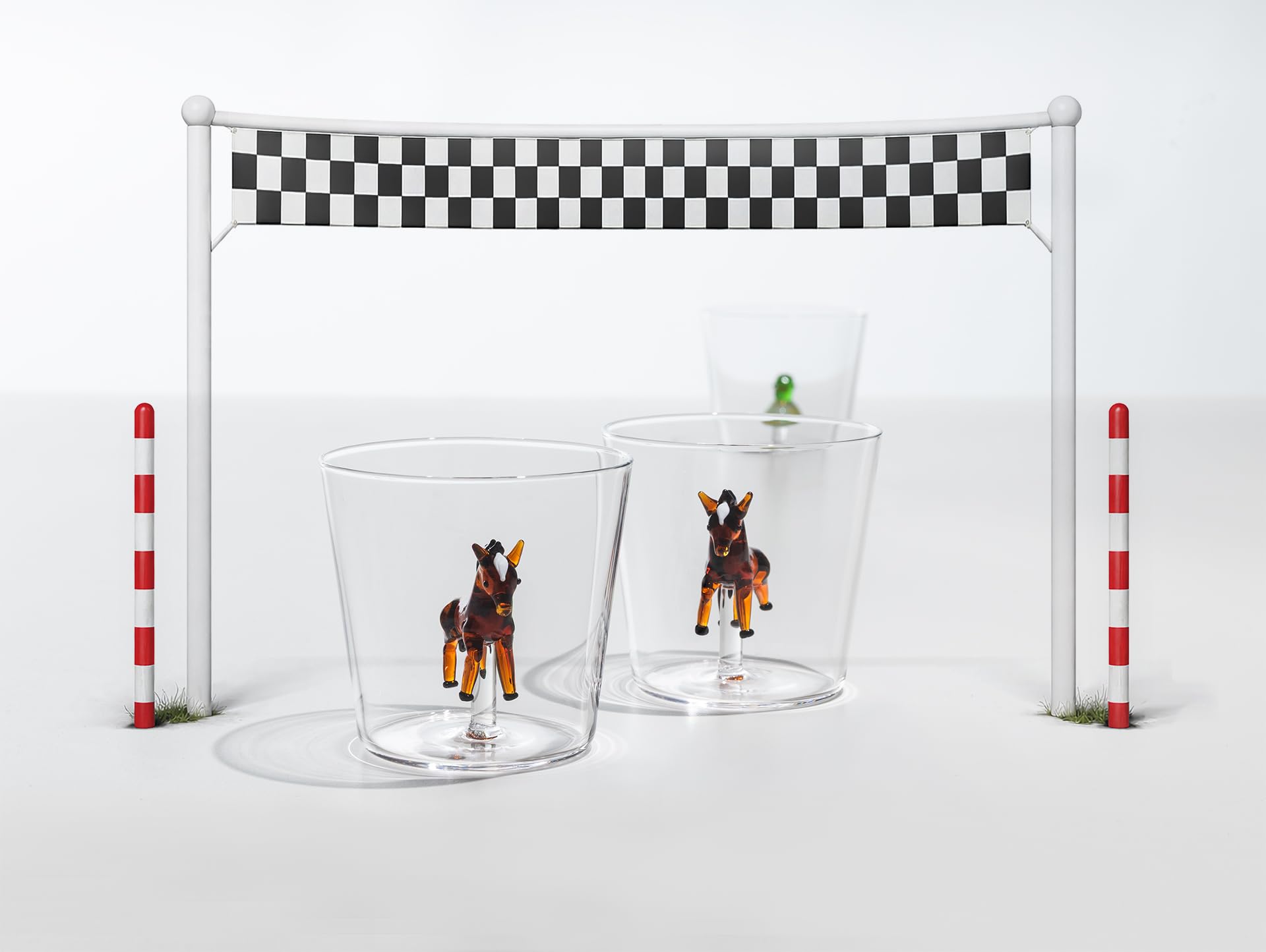 Ichendorf Milano Tumbler Cavallo, Collezione Animal Farm, 30 cl, Vetro Borosilicato, Fatto a Mano
