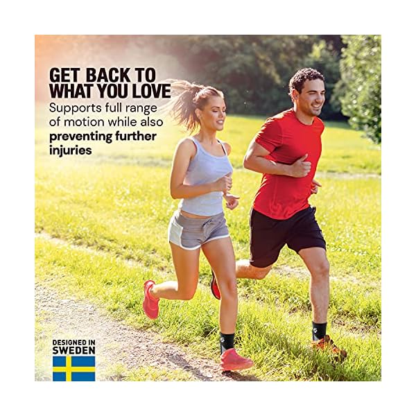 Sleeve-Stars-Ankle-Brace-for-Plantar-Fasciitis-Ankle-Wrap-Heel-Brace-for-Heel-Pain-Ankle-Support-and-Ankle-Protector-Foot-Brace-Ankle-Brace-for-Women-and-Men-Heel-Spur-Brace-Ankle-Sleeve-Single Sleeve Stars Ankle Brace for Women & Men, Achilles & Plantar Fasciitis Relief Compression Sleeve, Foot Brace with Ankle Support Strap, Heel Protector Wrap for Pain, Tendonitis & Sprain (Single/Black)