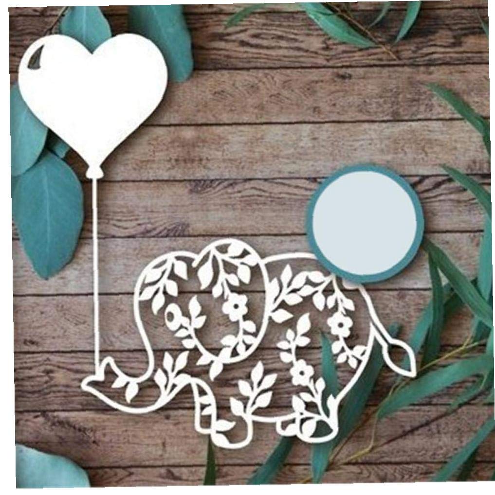 Angoter Yellow Elephant Cutting Dies Paper Card Metal Stitch Craft Dies Cut Stencil Template For Scrapbooking Die Cut Photo Album Embossing