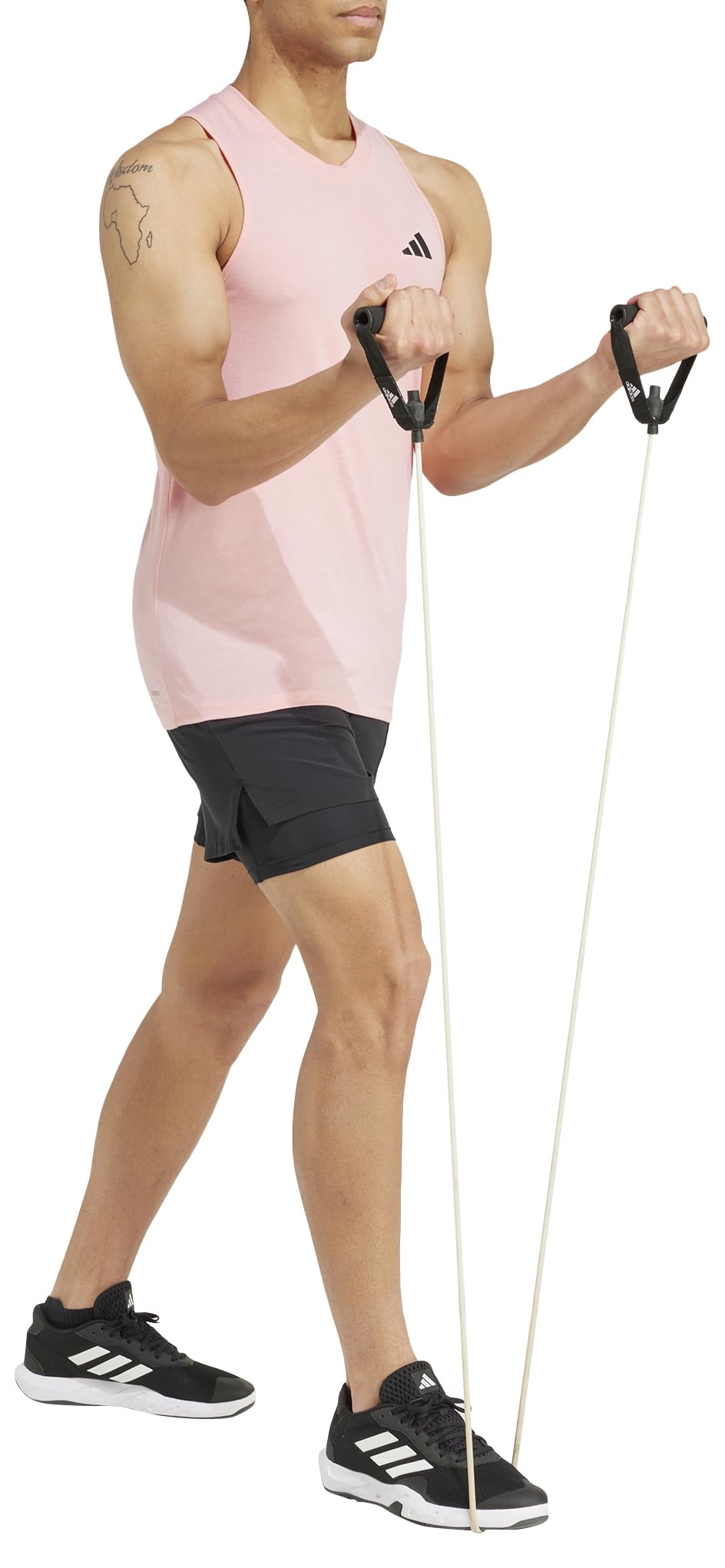 adidas Mężczyźni Train Essentials Feelready Training Sleeveless Tee, semi pink spark/black, XXL