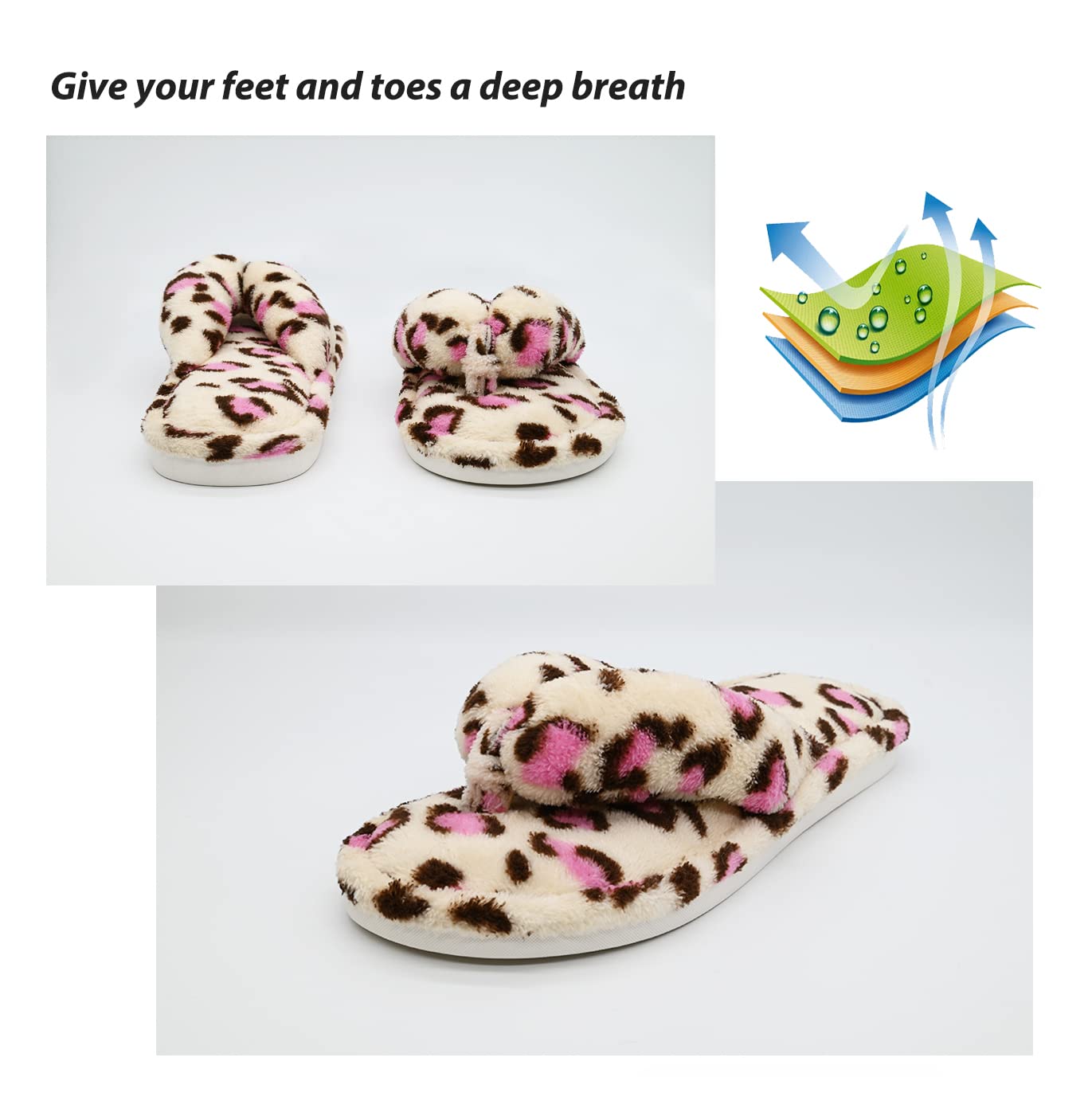 Pantofole da donna in pile corallo infradito da casa da donna