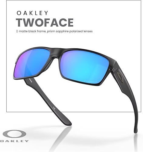 Miniatura 5 de Oakley Twoface OO9189 - Lentes de sol cuadrados para hombre + correa + paquete con kit de gafas de diseñador iWear