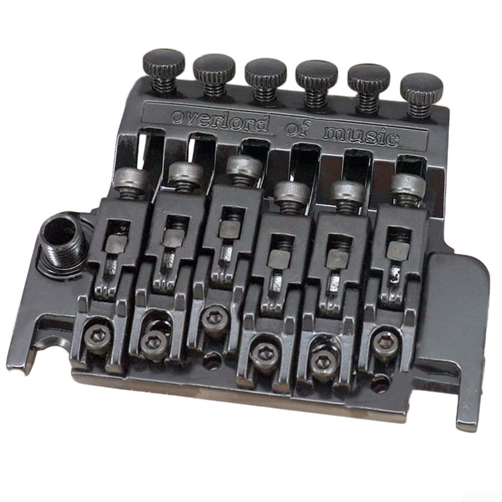 Floyd Rose Tremolo-Brücke aus Zinklegierung, Doppelverriegelungssystem, Tremolo-Brücken-Set für E-Gitarren (schwarz)