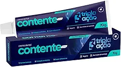 ORGÂNICO NATURAL Creme Dental Contente Tripla Ação - Combate Cáries e Placas - Pasta de Dentes Sem Flúor e Químicas Desnecessárias - Frescor Prolongado - Vegano - 70g