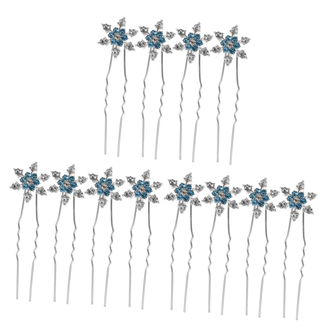 FRCOLOR 36pezzi Fermagli Forma Di Fiocco Di Accessori Per Eleganti e Alla Moda Per Donne e Spose Blu