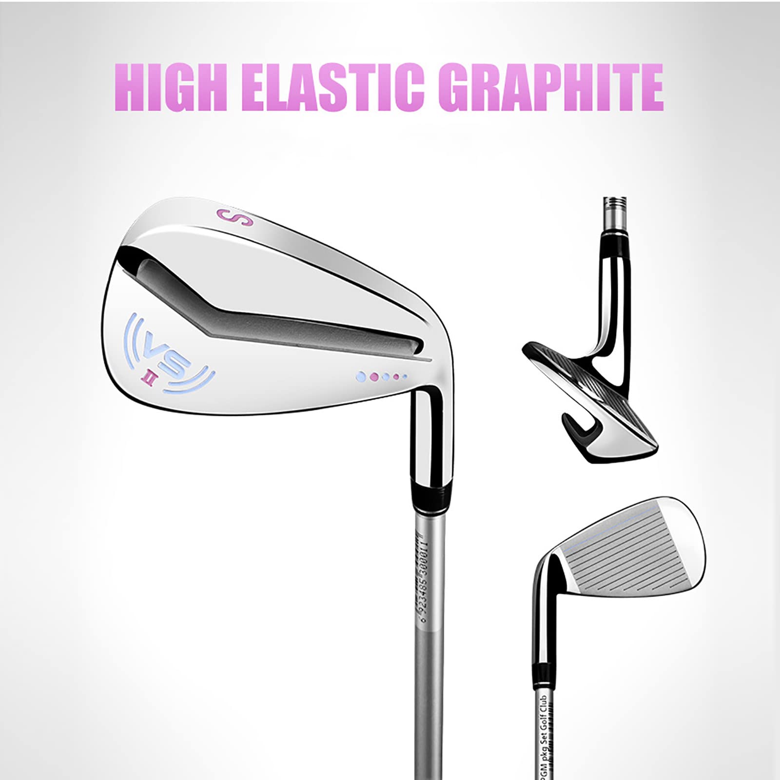 Golfschläger, 7 Eisen, Damen-Golf-Einzelschläger, Schaft aus Edelstahl/Graphit, hohe Elastizität, verbessern die Schlagstabilität für Anfänger und Fortgeschrittene