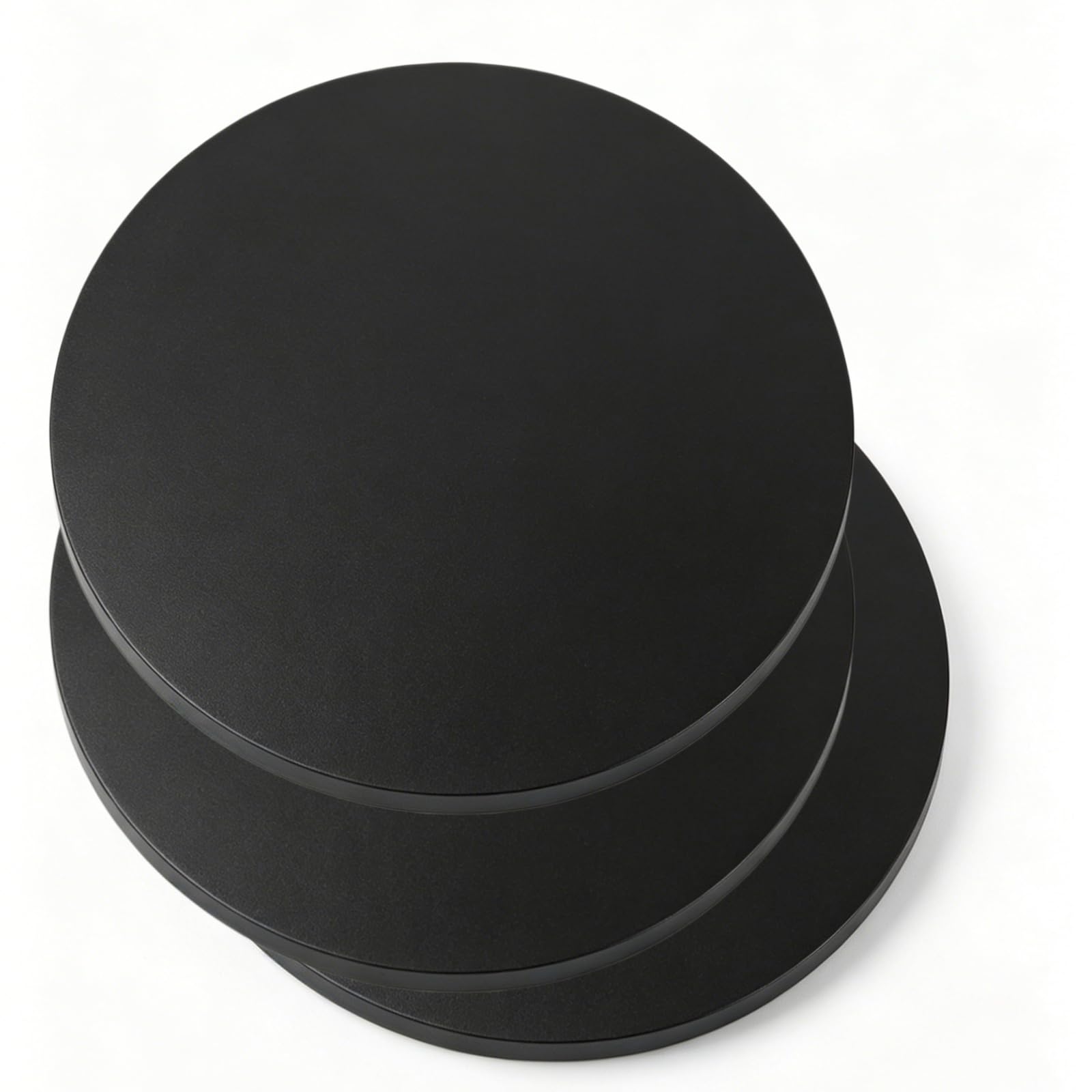 Purzen Black ABS Plastic Round Plate with Smooth Matte Finish Drillable Paintable Compatible 600mm Dia. Circular Board for DIY Projects,6mm