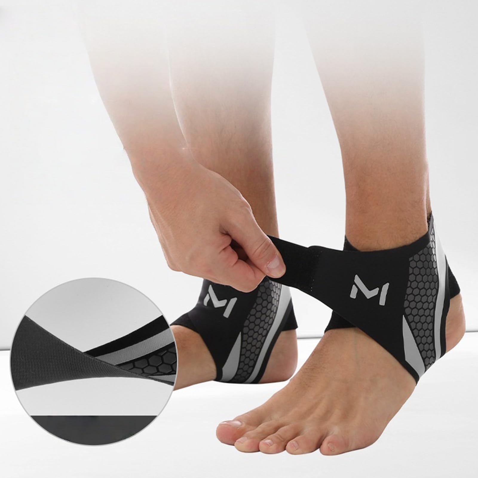 Sangle de stabilisation de cheville athlétique hautement élastique résistante à la transpiration pour entraînement intérieur et extérieur