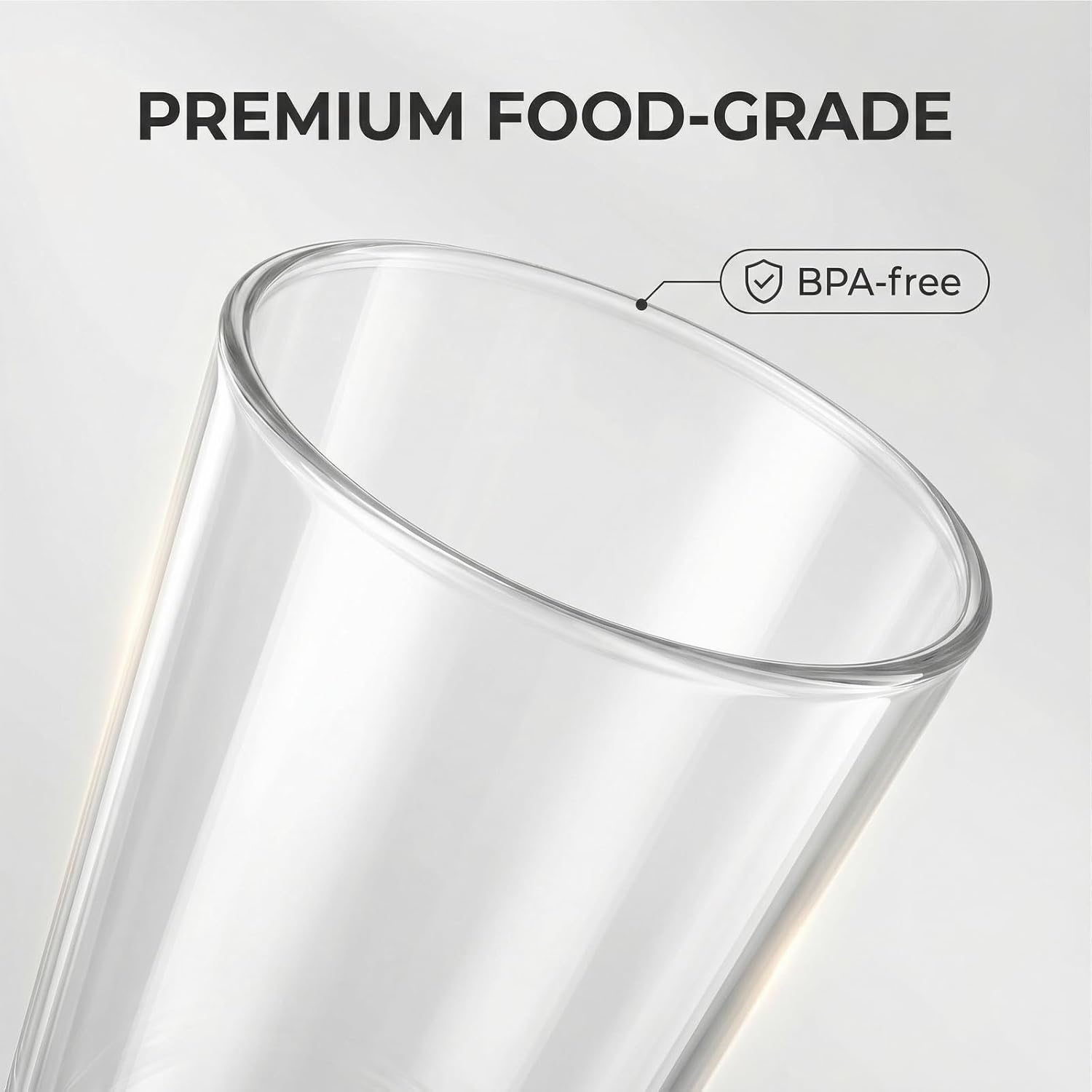 Clear Drinking Glasses - Unbreakable Acrylic Glasses Drinkware 18 oz set of 6 - BPA Free Dishwasher Safe Reusable Plastic Cups for Kitchen Party Outdoor (Look Like Glass) - Image 3