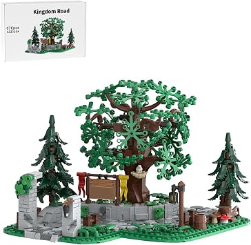 Medieval Kingdom Road Scene Building Kit, Modular Street Scene Series Building Blocks Set 676PCS+